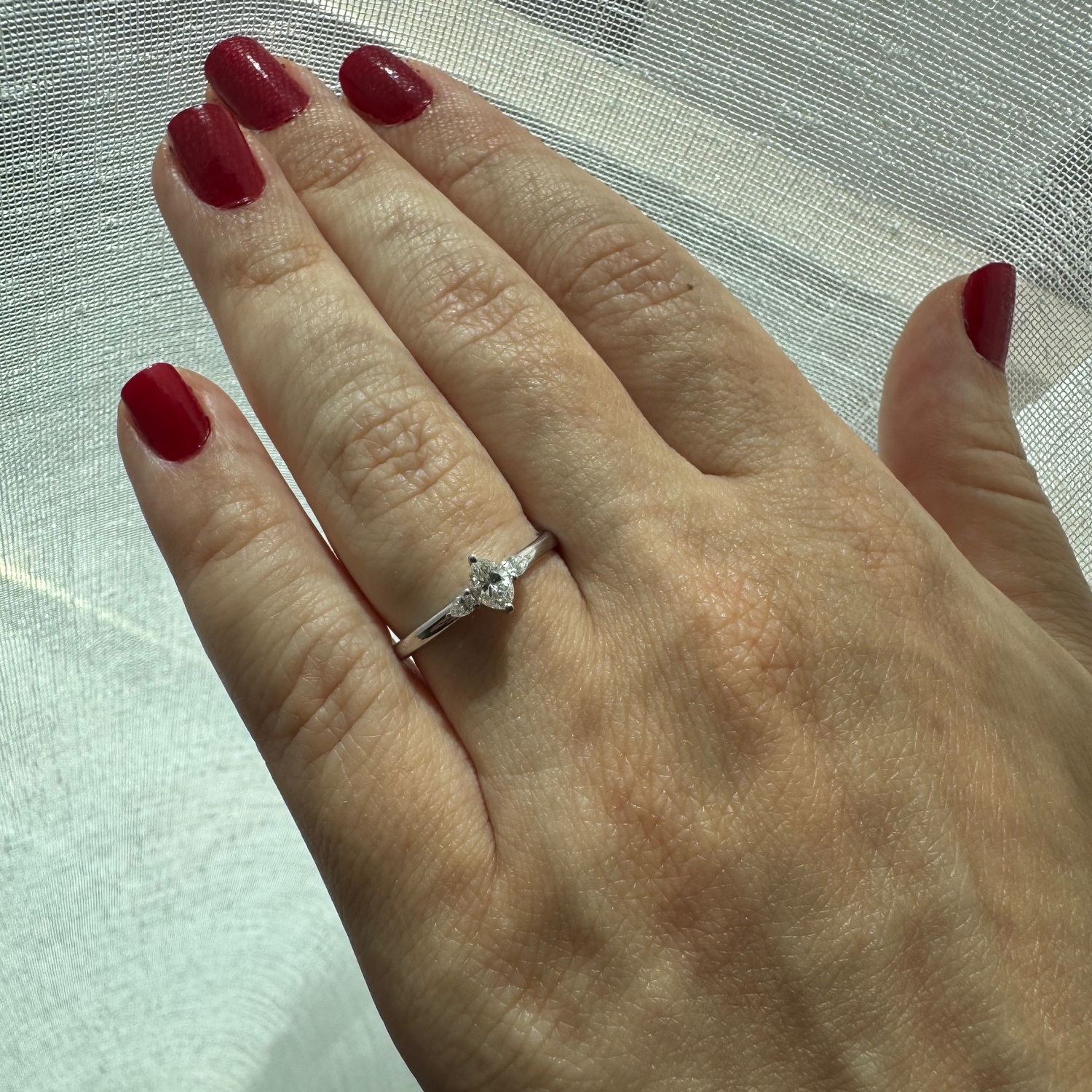 Marquise and Pear Cut Diamond Ring
