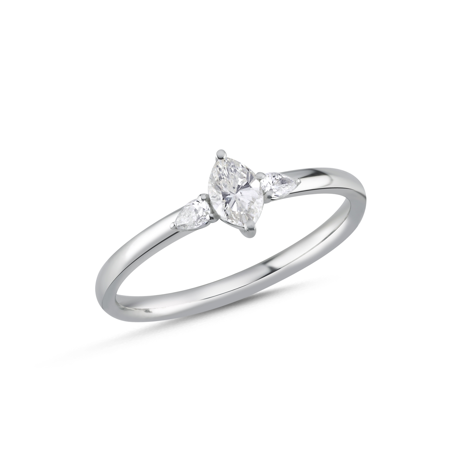 Marquise and Pear Cut Diamond Ring