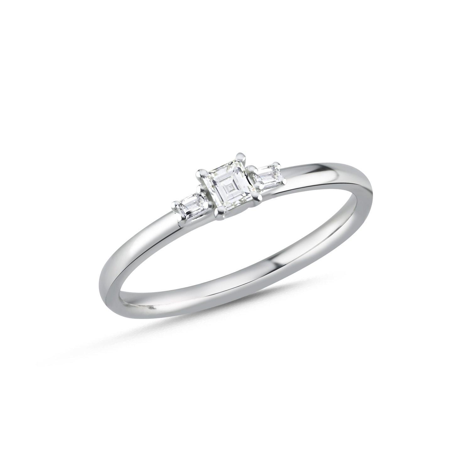 Square Baguette Cut Diamond Ring