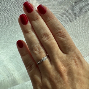 Pear Cut Diamonds Flower Ring