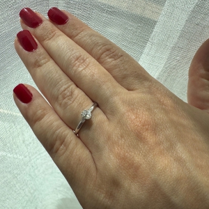 Oval and Pear Cut Diamond Ring