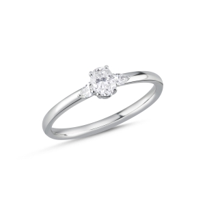 Oval and Pear Cut Diamond Ring